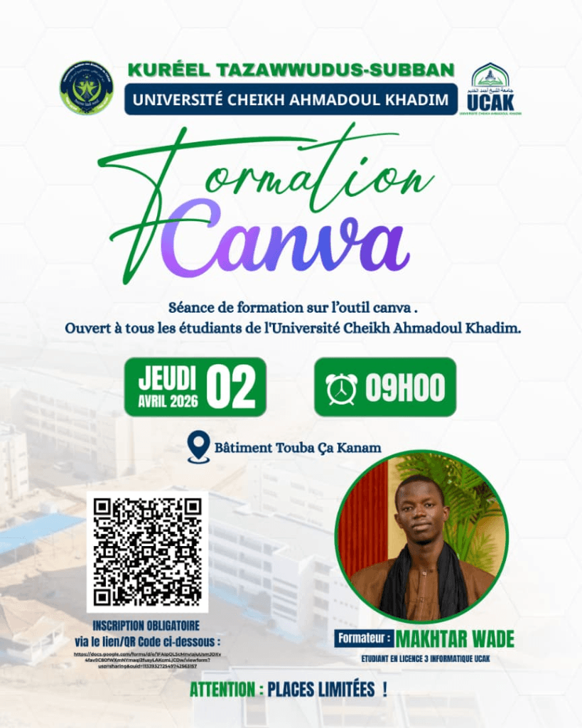 Makhtar Wade - Formateur Canva - Bénévolat