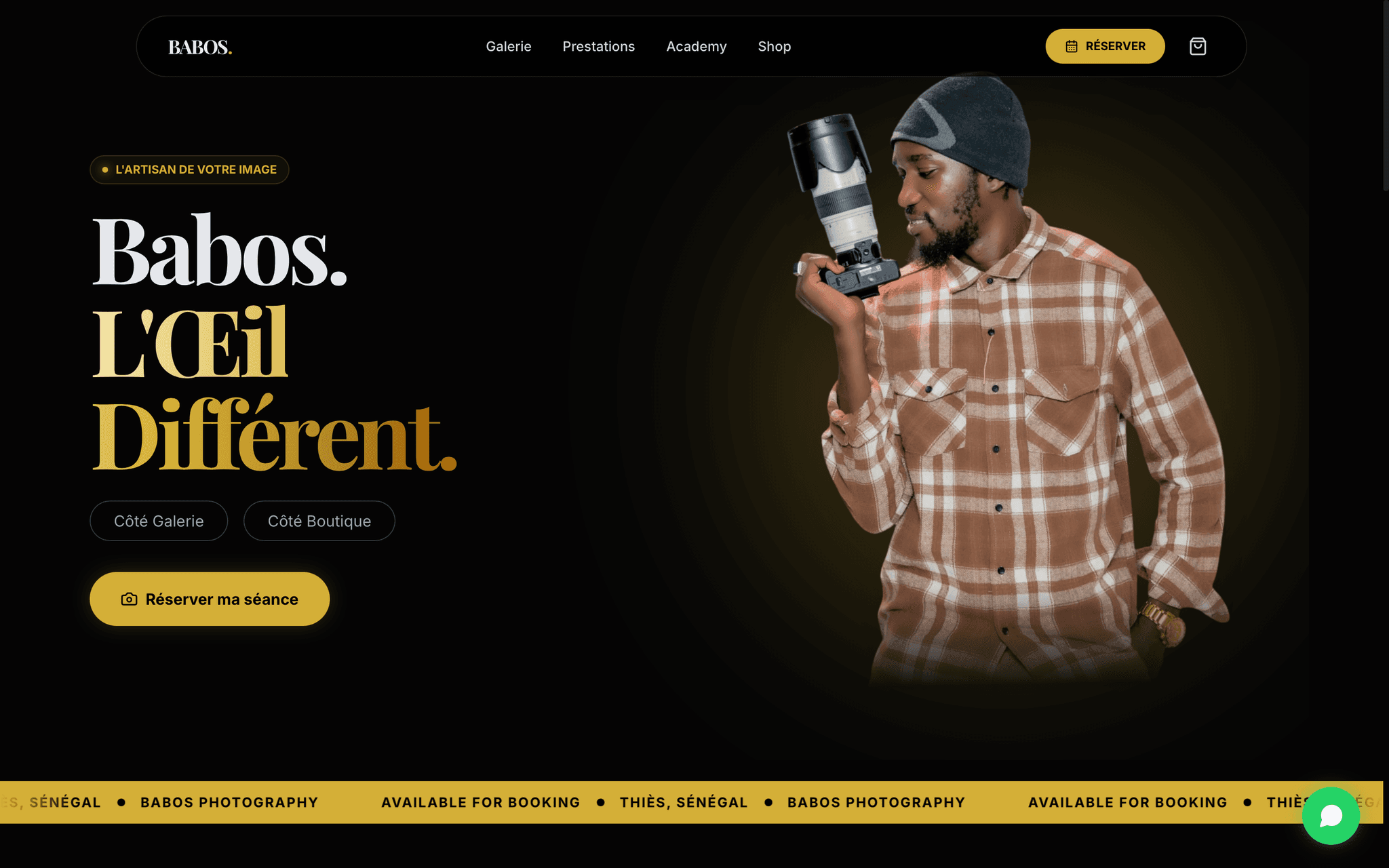 Projet Babos Photographie - Makhtar Wade (AlmuxtaarDev)
