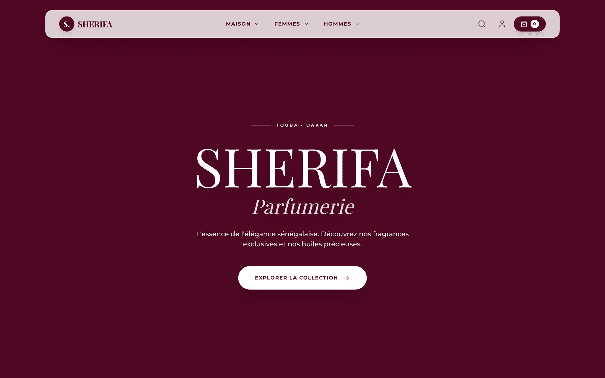 Projet Sherifa Parfumerie - Makhtar Wade (AlmuxtaarDev)