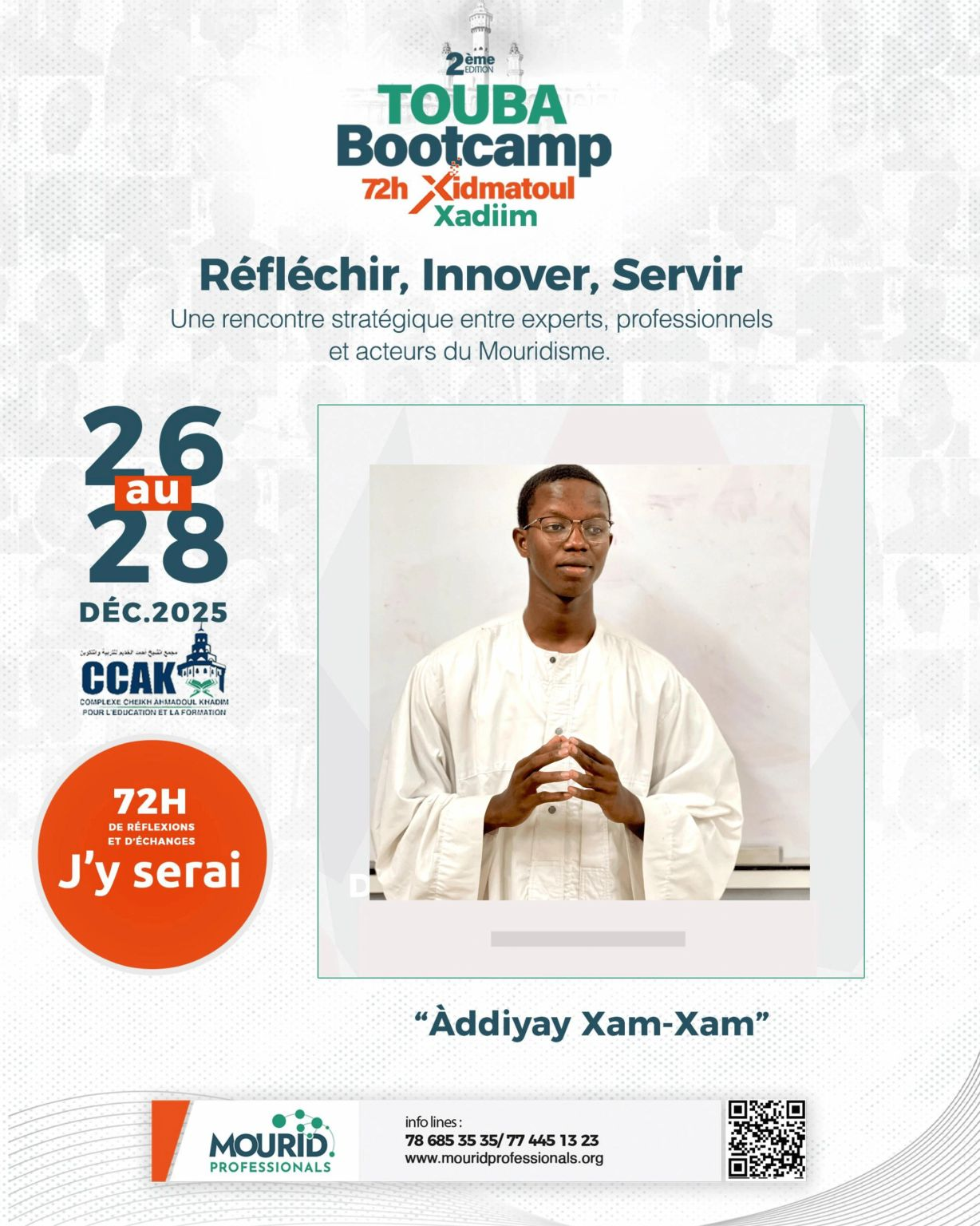 J'ai eu l'opportunité de participer à la 2ème édition du Touba Bootcamp au sein du Complexe Cheikh Ahmadoul Khadim (CCAK), et j'en repars avec beaucoup de gratitude.